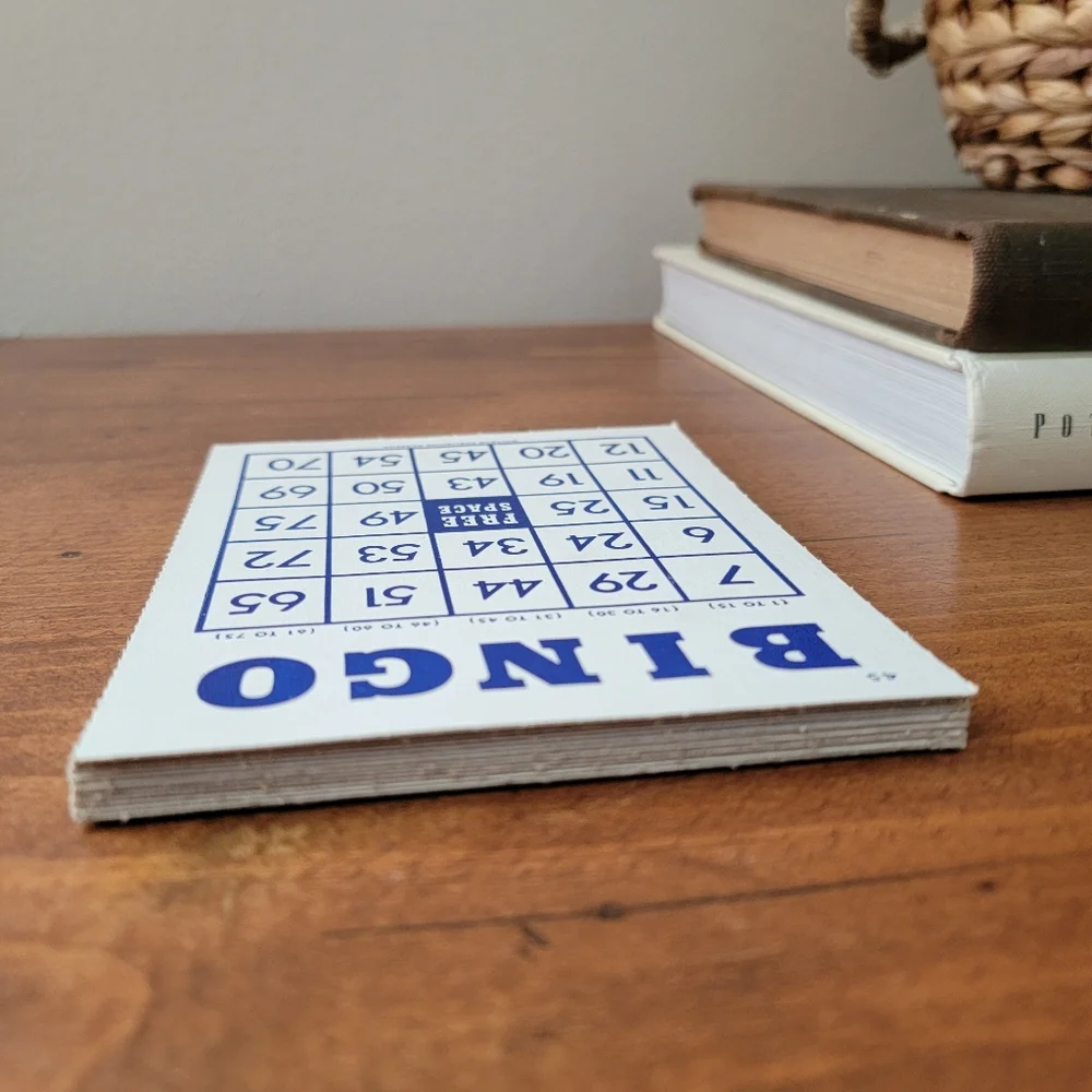 Vintage 1960's Bingo Cards Whitman Publishing Company Lot Of 15 Blue & Cream - Picture 5 of 10